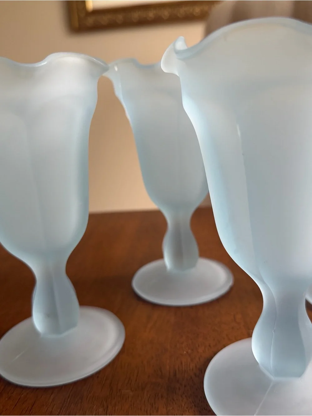 1970s Indiana Glass fountainware sundae glasses.